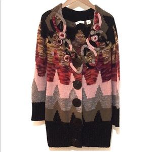 Anthropologie Sleeping On Snow Cardigan Sz S vintage anthro